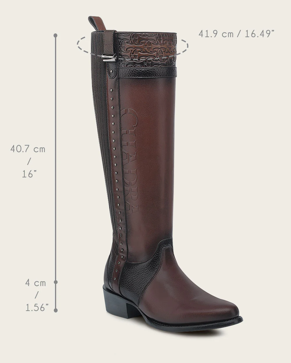 Riding style brown bovine boot 20 Riding style brown bovine boot