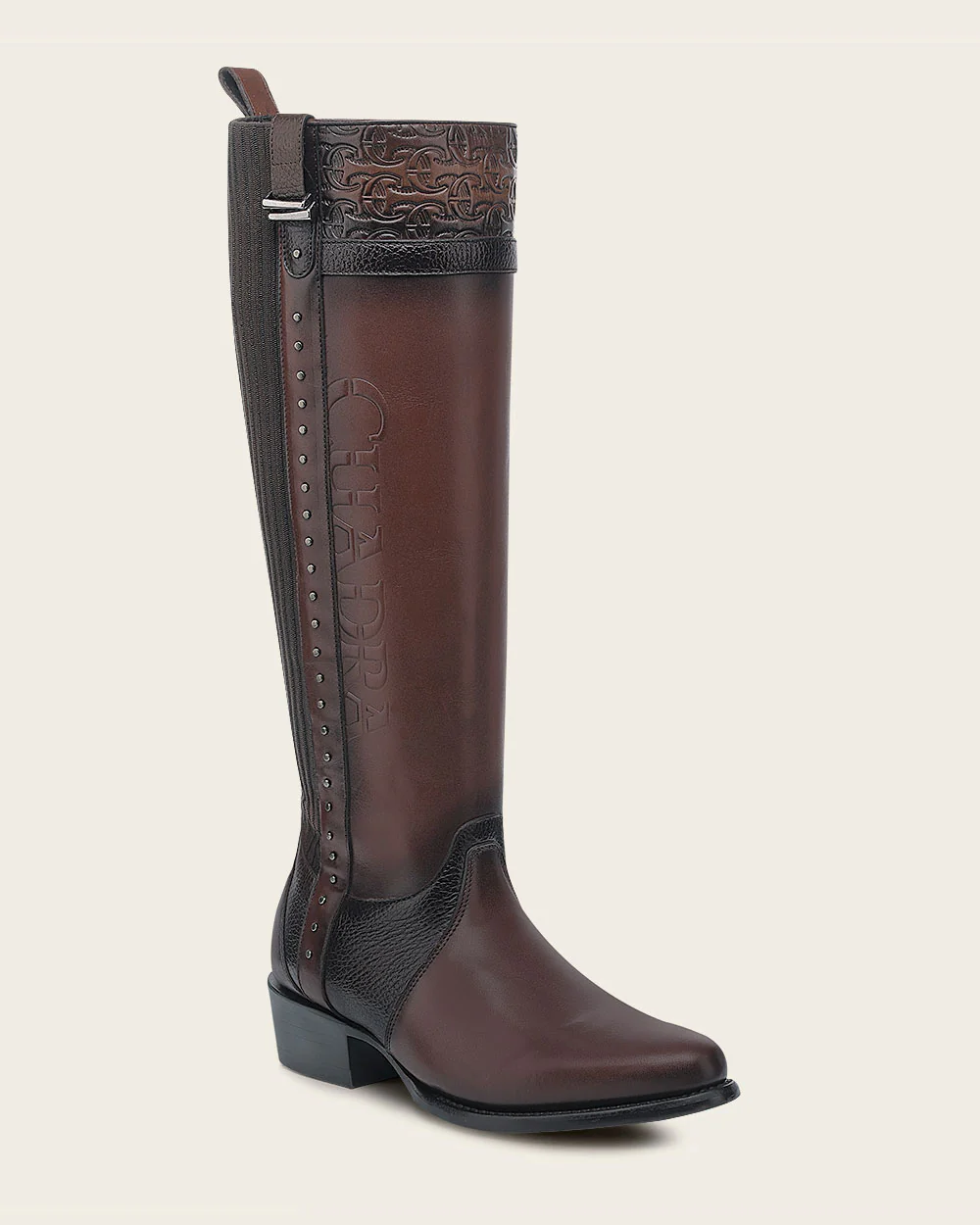 Riding style brown bovine boot 4 Riding style brown bovine boot