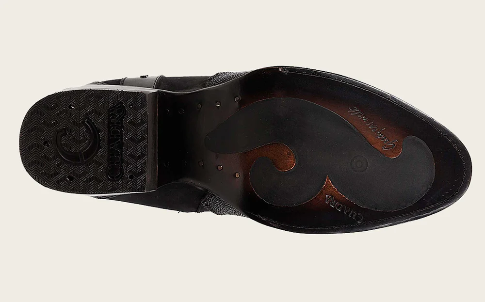 Black Stingray Leather Knee High Boots