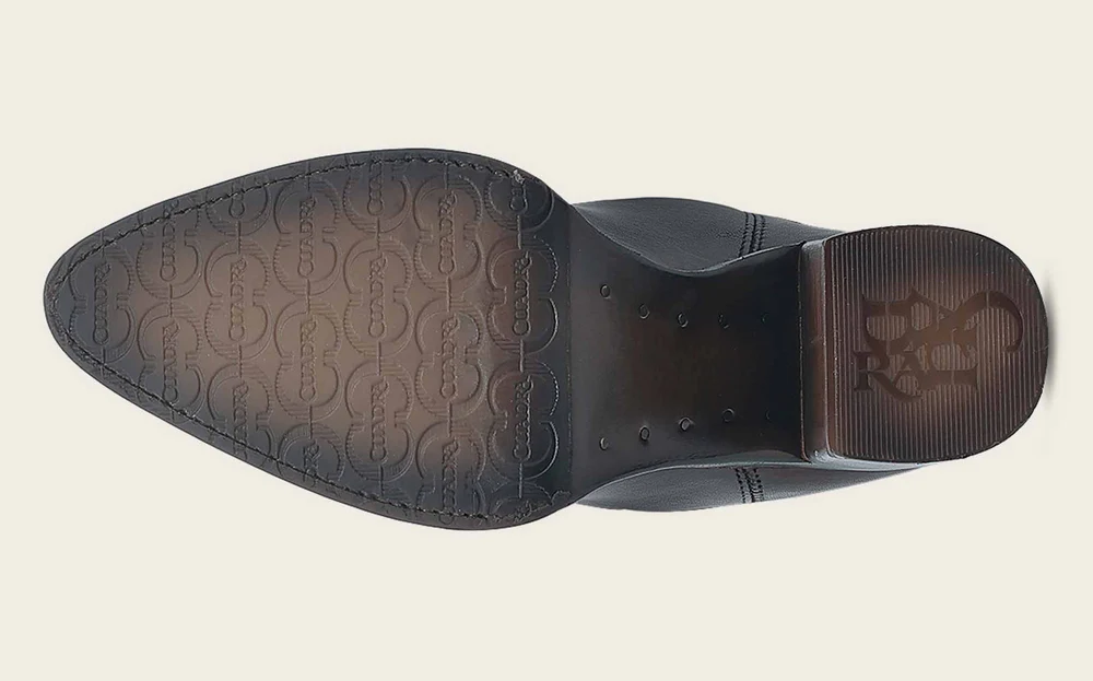 Tall Wrinkled Brown Leather Knee High Boot