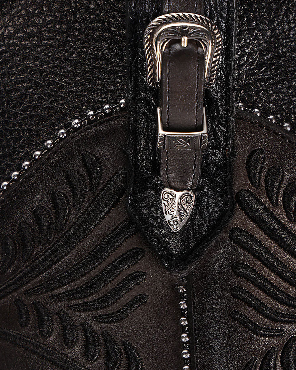 Black Python Knee High Boots for Women