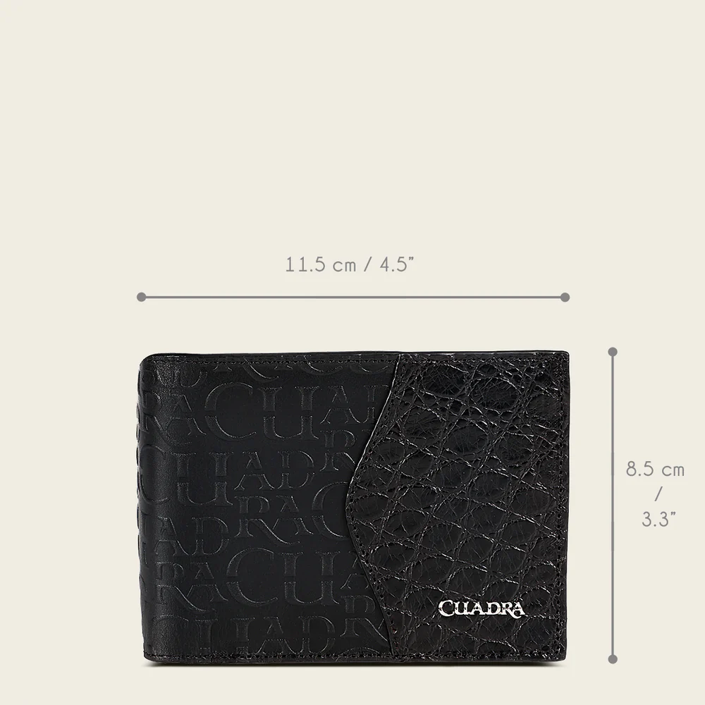 Black bifold exotic wallet 18 Black bifold exotic wallet