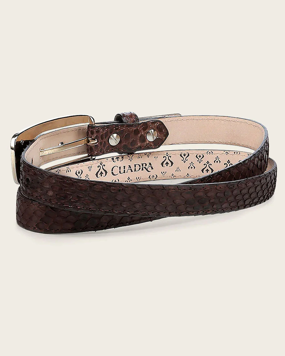 Dark Brown python belt