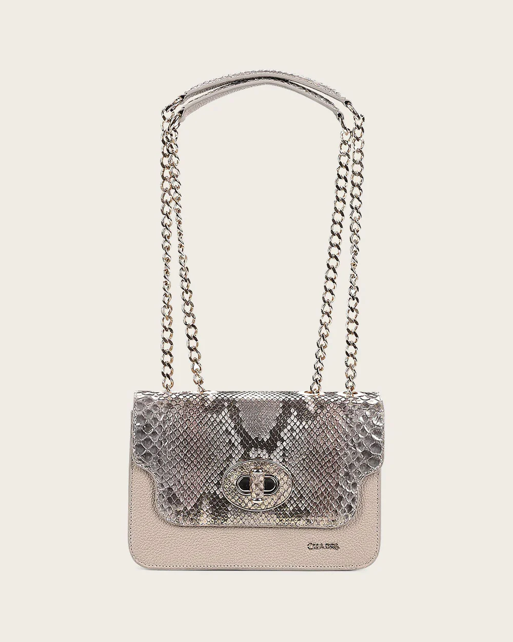 Bone shoulder handbag