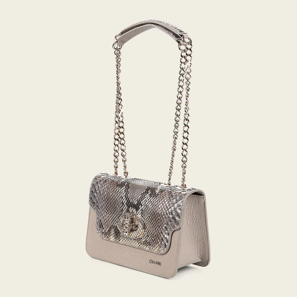Bone shoulder handbag