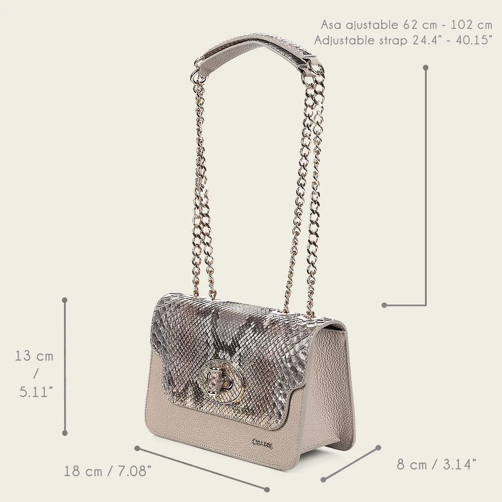Bone shoulder handbag