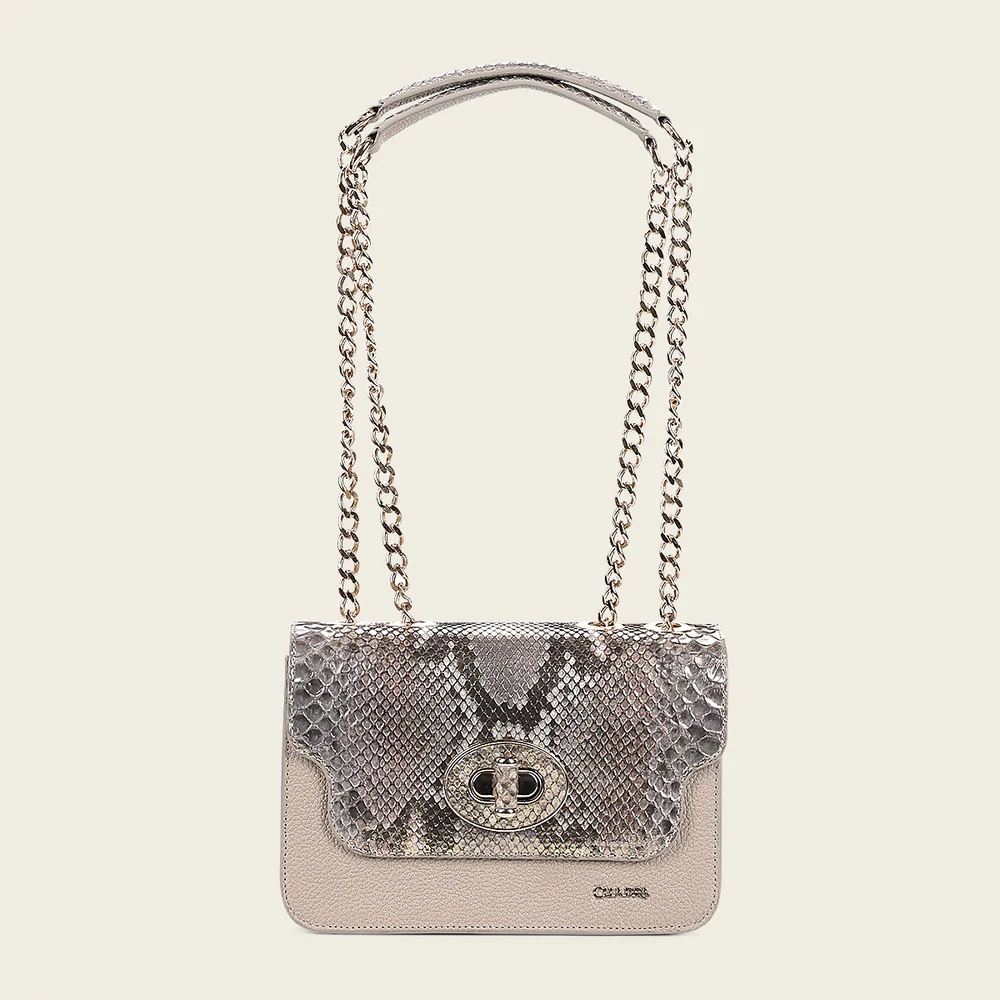 Bone shoulder handbag