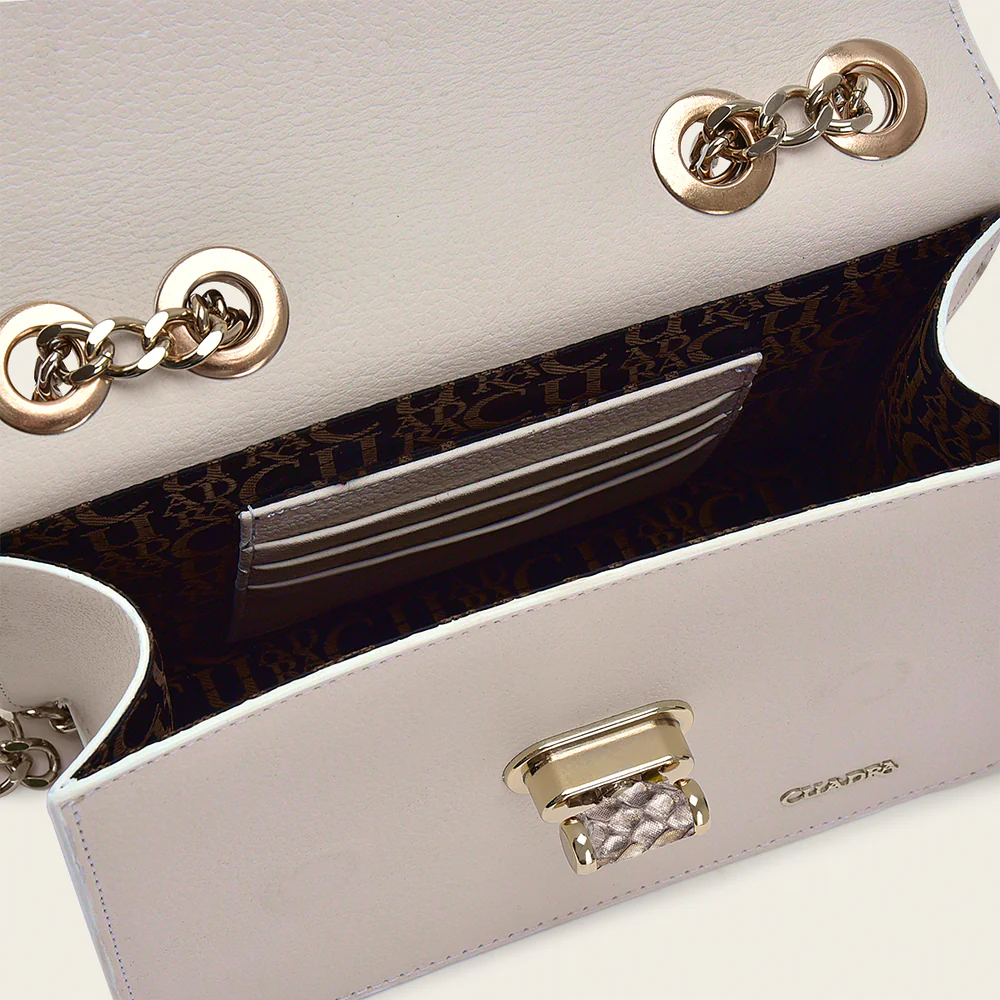 Bone shoulder handbag