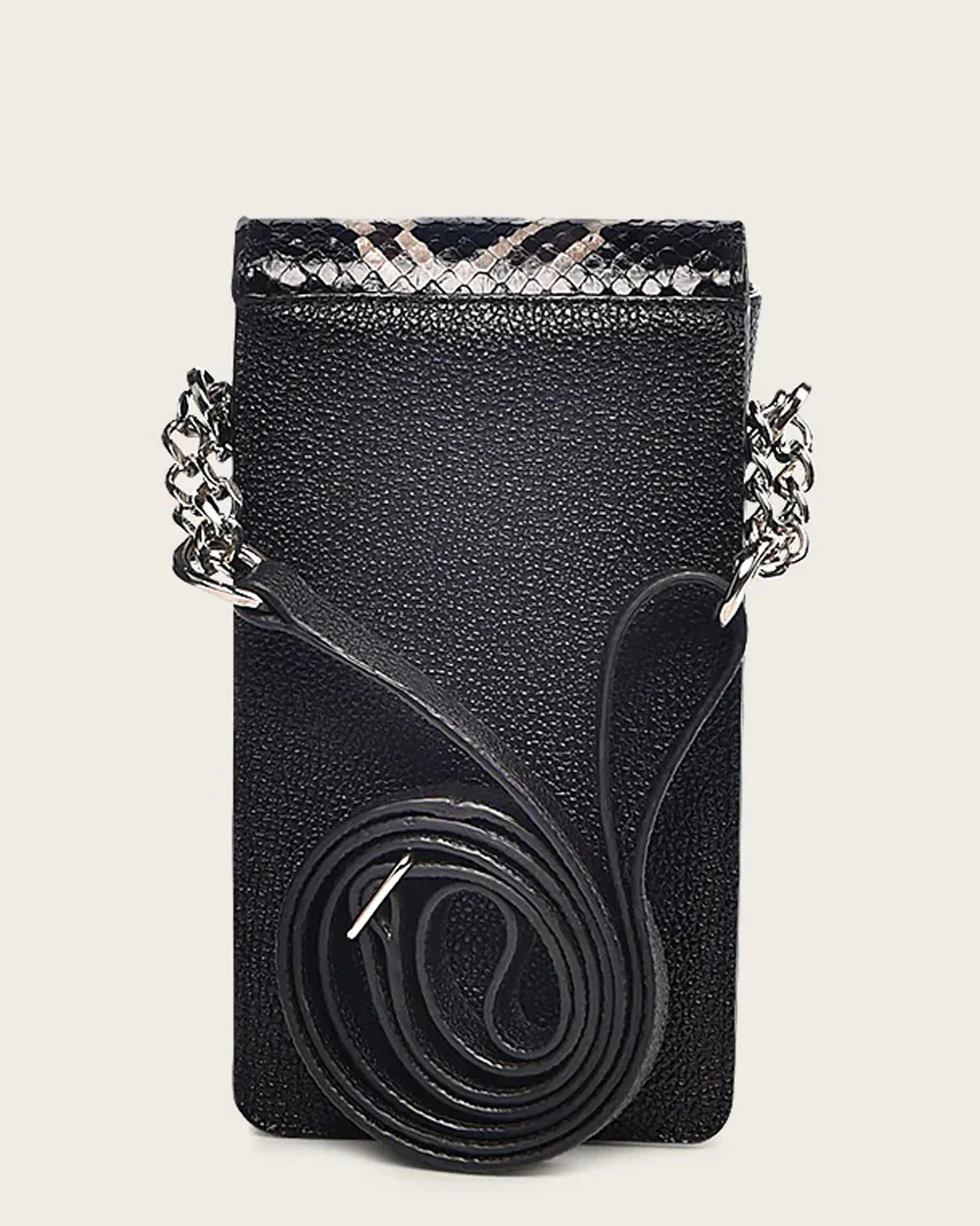 Black cell phone handbag