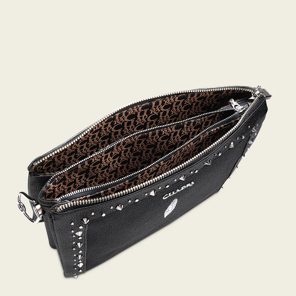 Black exotic slim crossbody handbag 10 Black exotic slim crossbody handbag