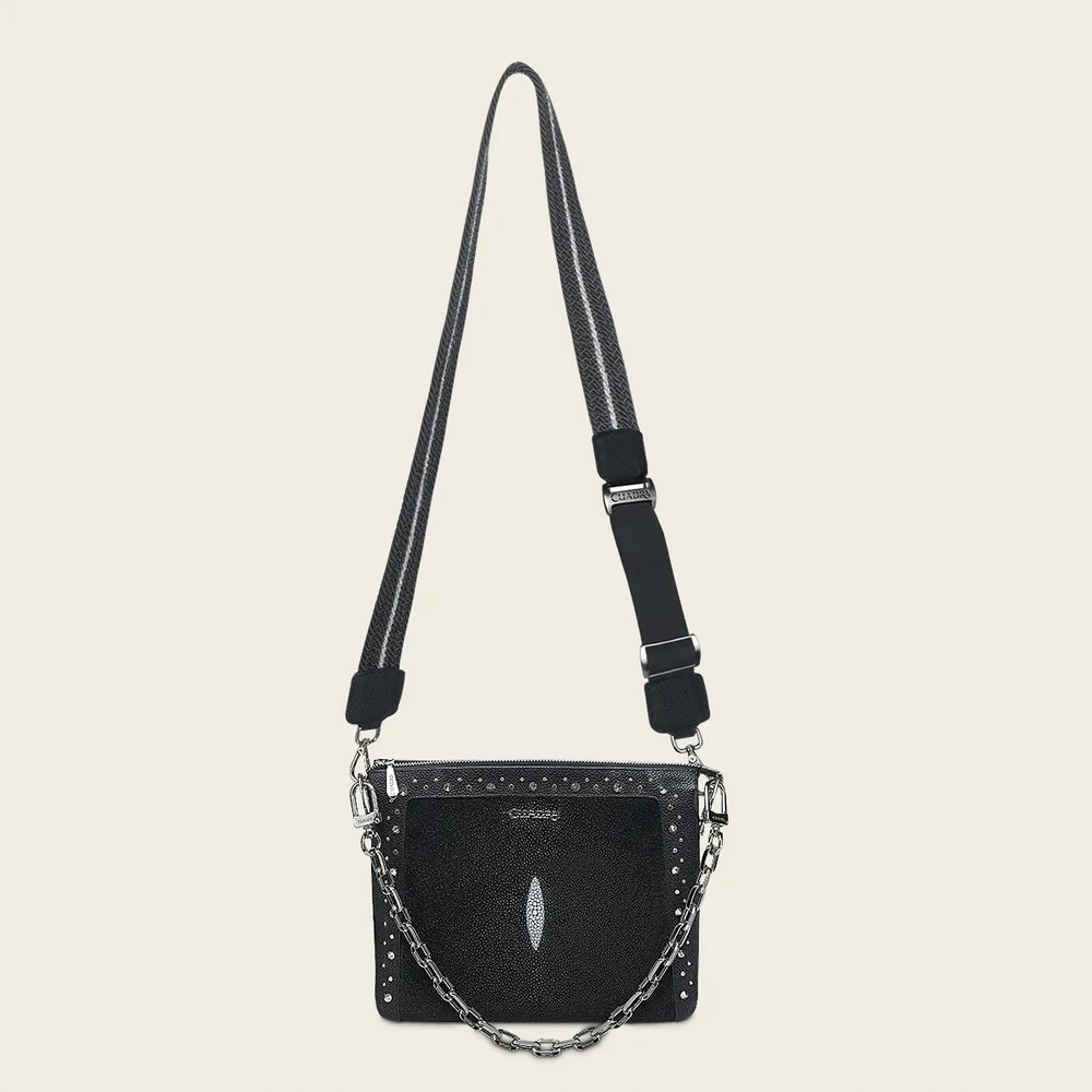 Black exotic slim crossbody handbag 21 Black exotic slim crossbody handbag