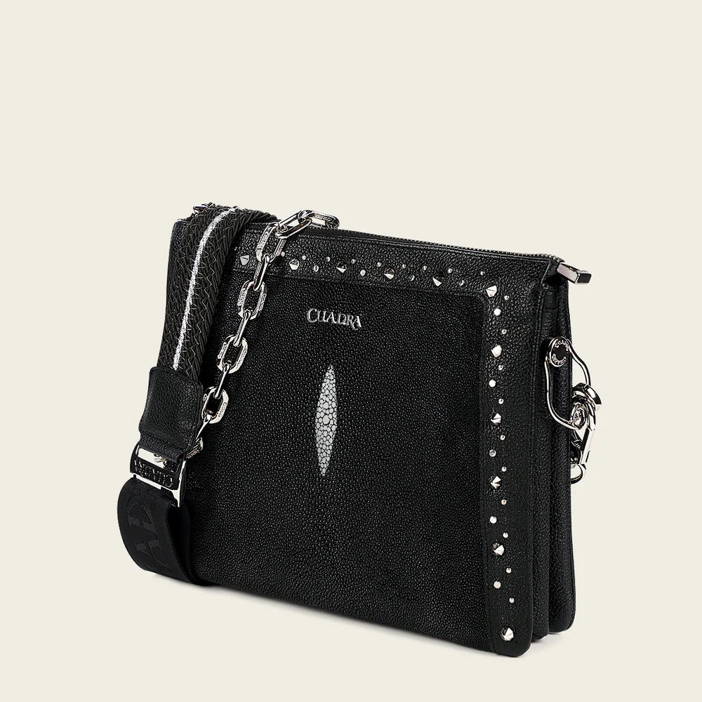 Black exotic slim crossbody handbag 5 Black exotic slim crossbody handbag