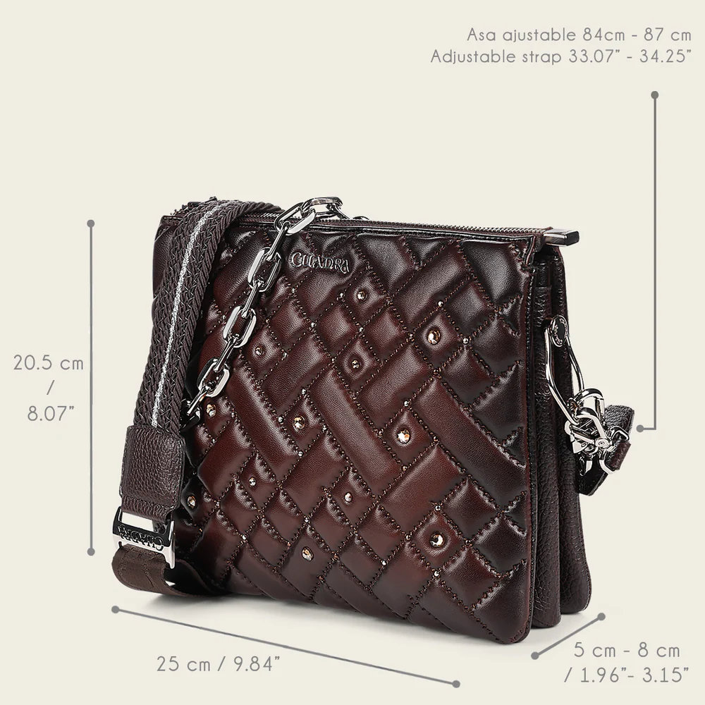 Brown geometrical bovine crossbody handbag 19 Brown geometrical bovine crossbody handbag