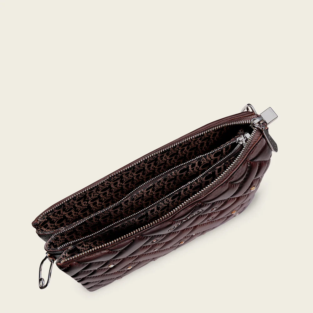 Brown geometrical bovine crossbody handbag 8 Brown geometrical bovine crossbody handbag