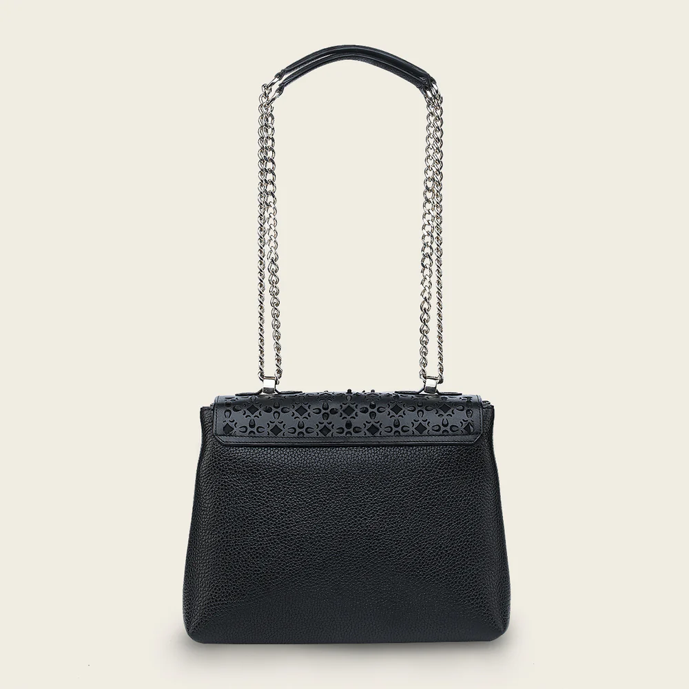 Black bovine shoulder handbag 8 Black bovine shoulder handbag