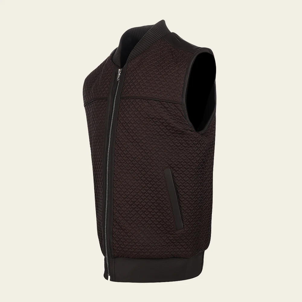 Black Quilted Embroidery Ovine Vest 10 Black Quilted Embroidery Ovine Vest