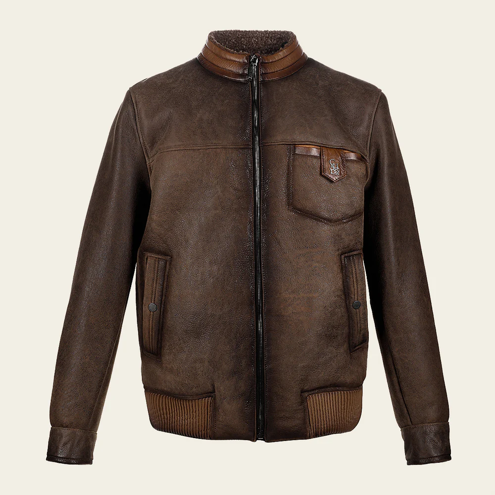 Brown ovine and fur coillar Jacket 11 Brown ovine and fur coillar Jacket