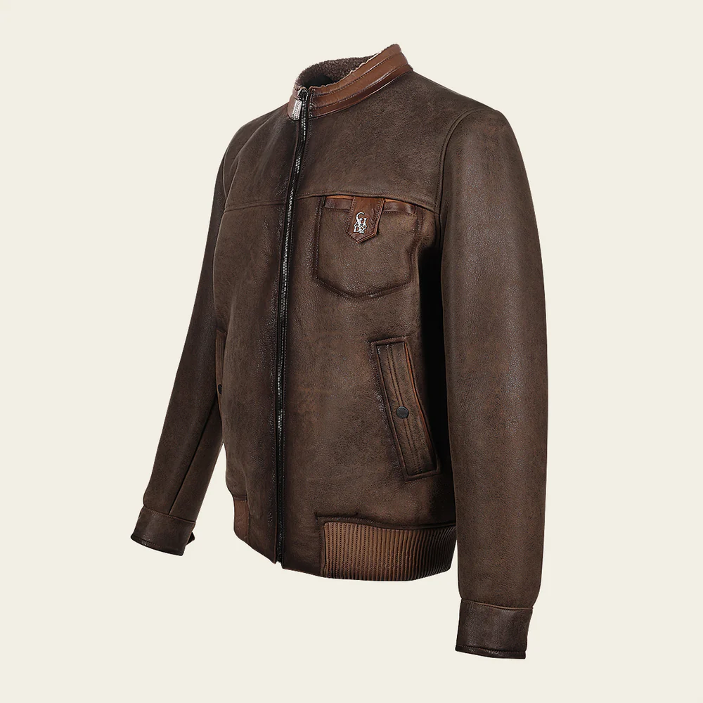 Brown ovine and fur coillar Jacket 12 Brown ovine and fur coillar Jacket