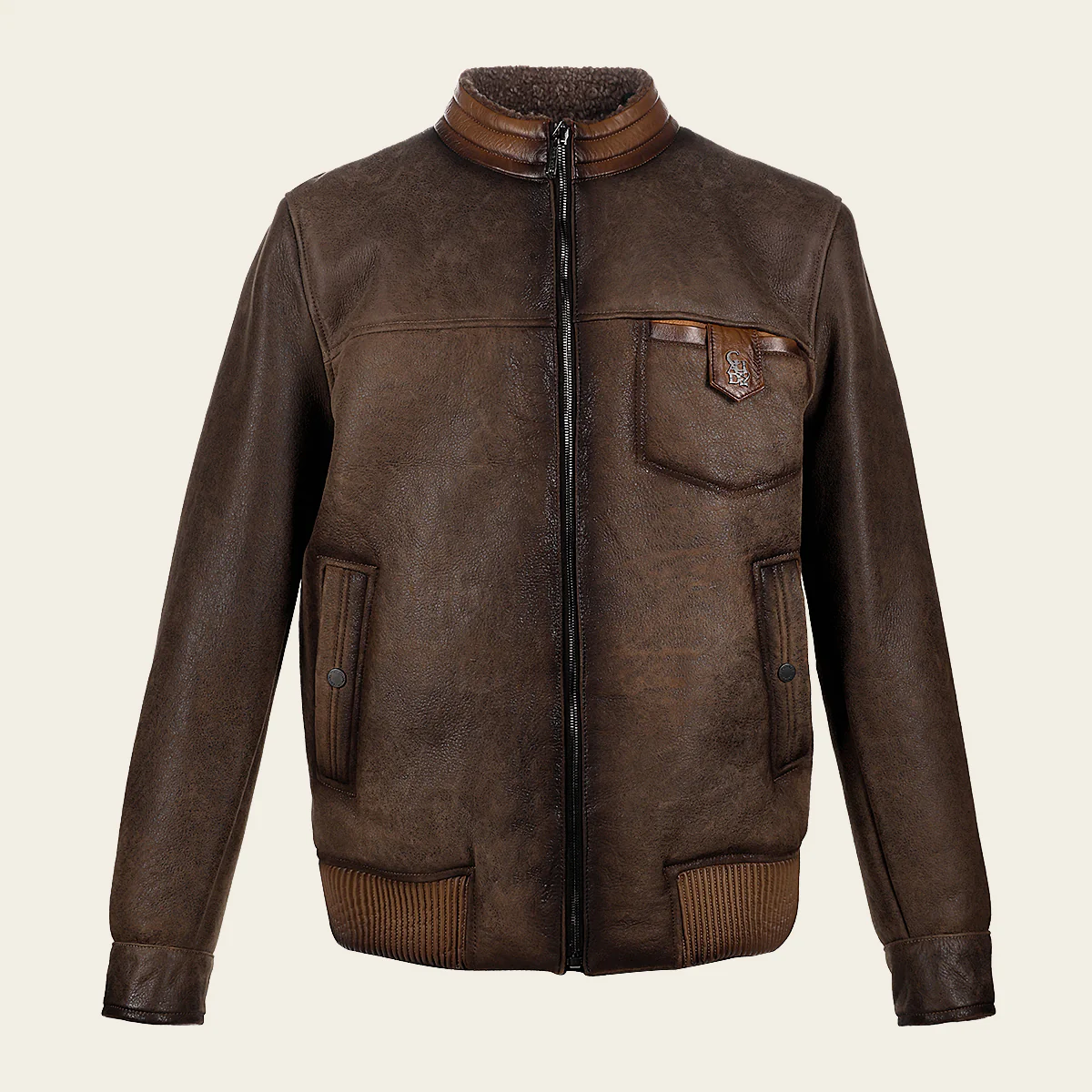 Brown ovine and fur coillar Jacket 8 Brown ovine and fur coillar Jacket