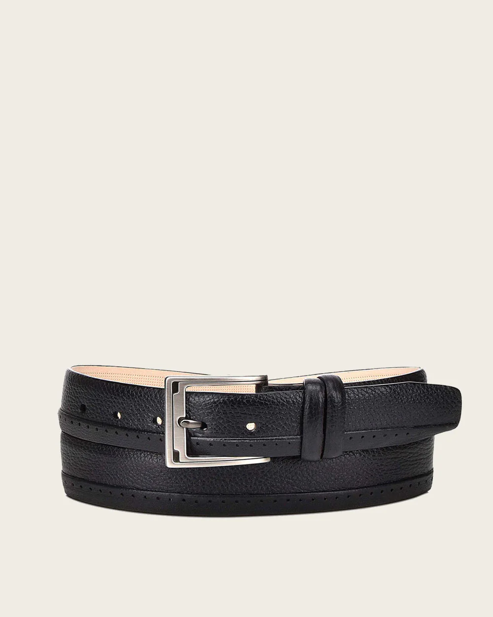 Black perforated deer Belt