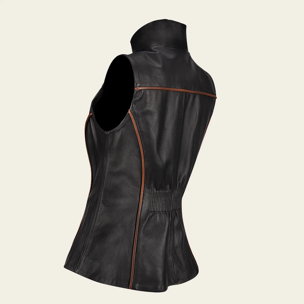 Black Ovine Zipper Vest