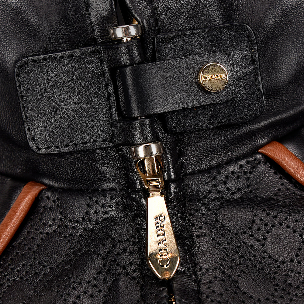 Black Ovine Zipper Vest