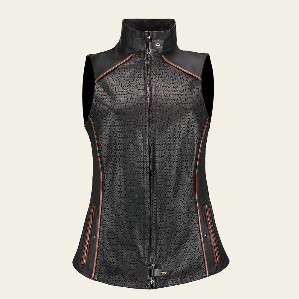 Black Ovine Zipper Vest