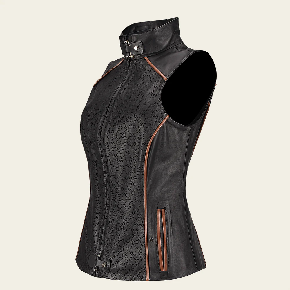 Black Ovine Zipper Vest