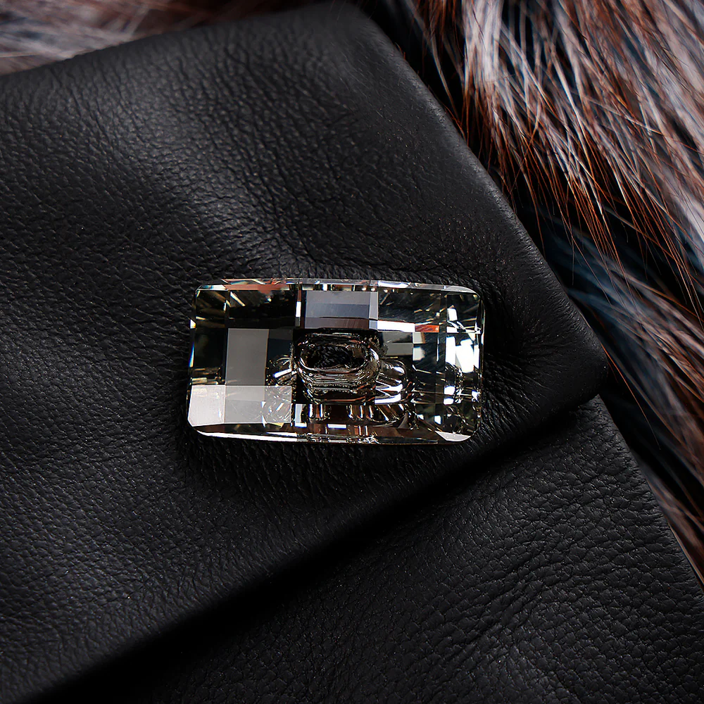 Black fox fur neck long jacket