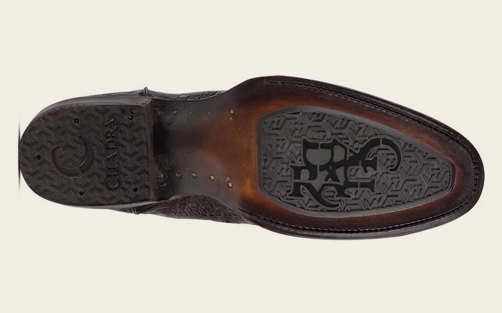 Western dark brown exotic cowboy boot