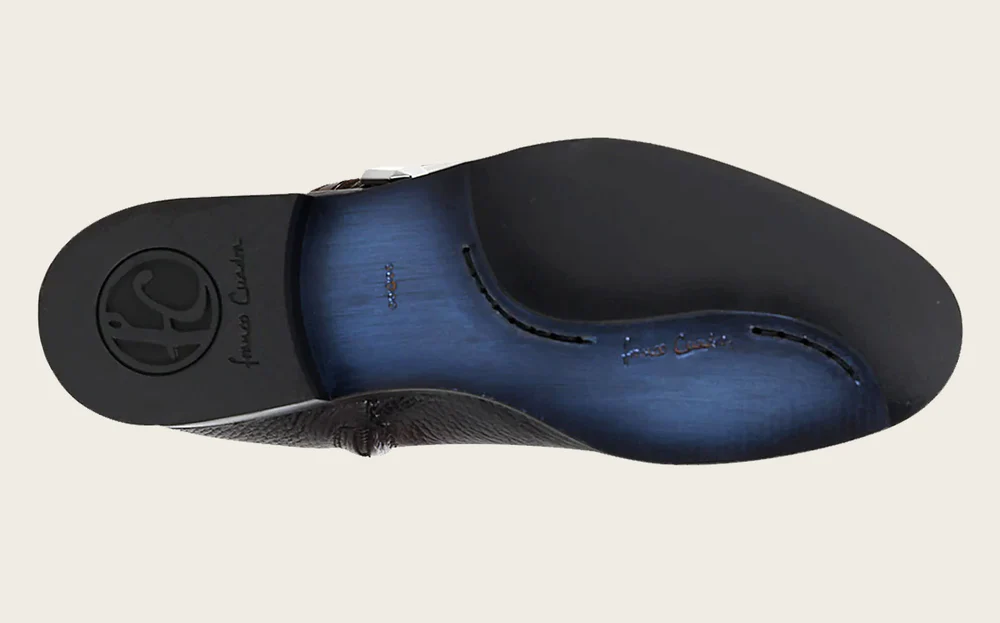 Riding style engraved dark brown calf boot 11 Riding style engraved dark brown calf boot