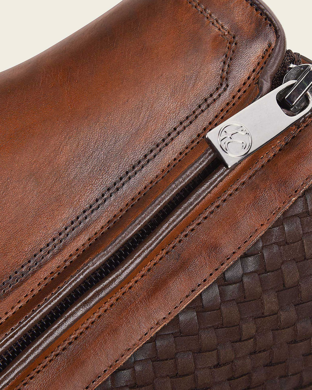 Handwoven Honey Leather Dress Boots