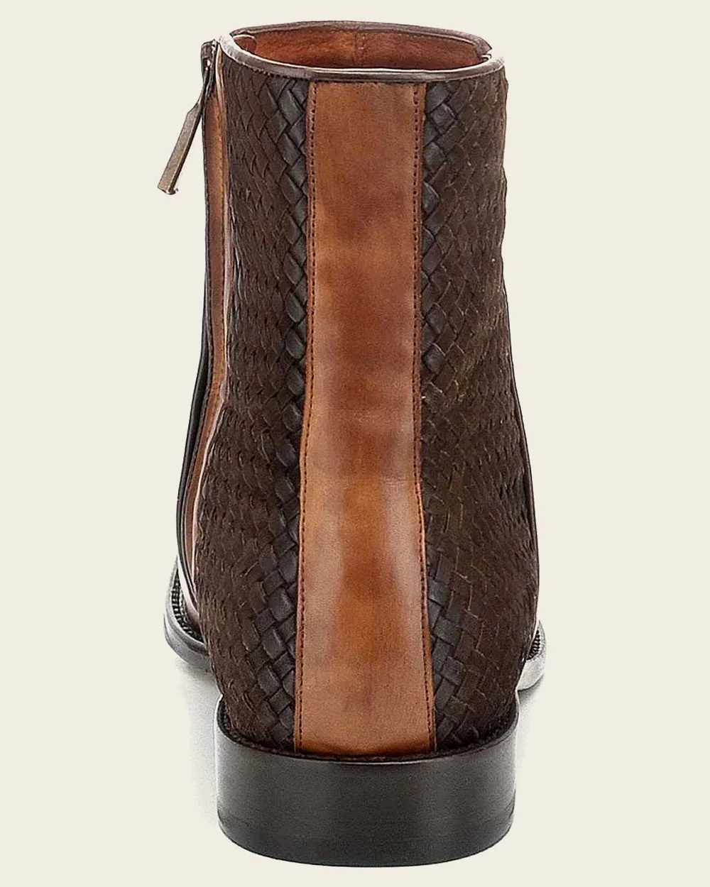 Handwoven Honey Leather Dress Boots