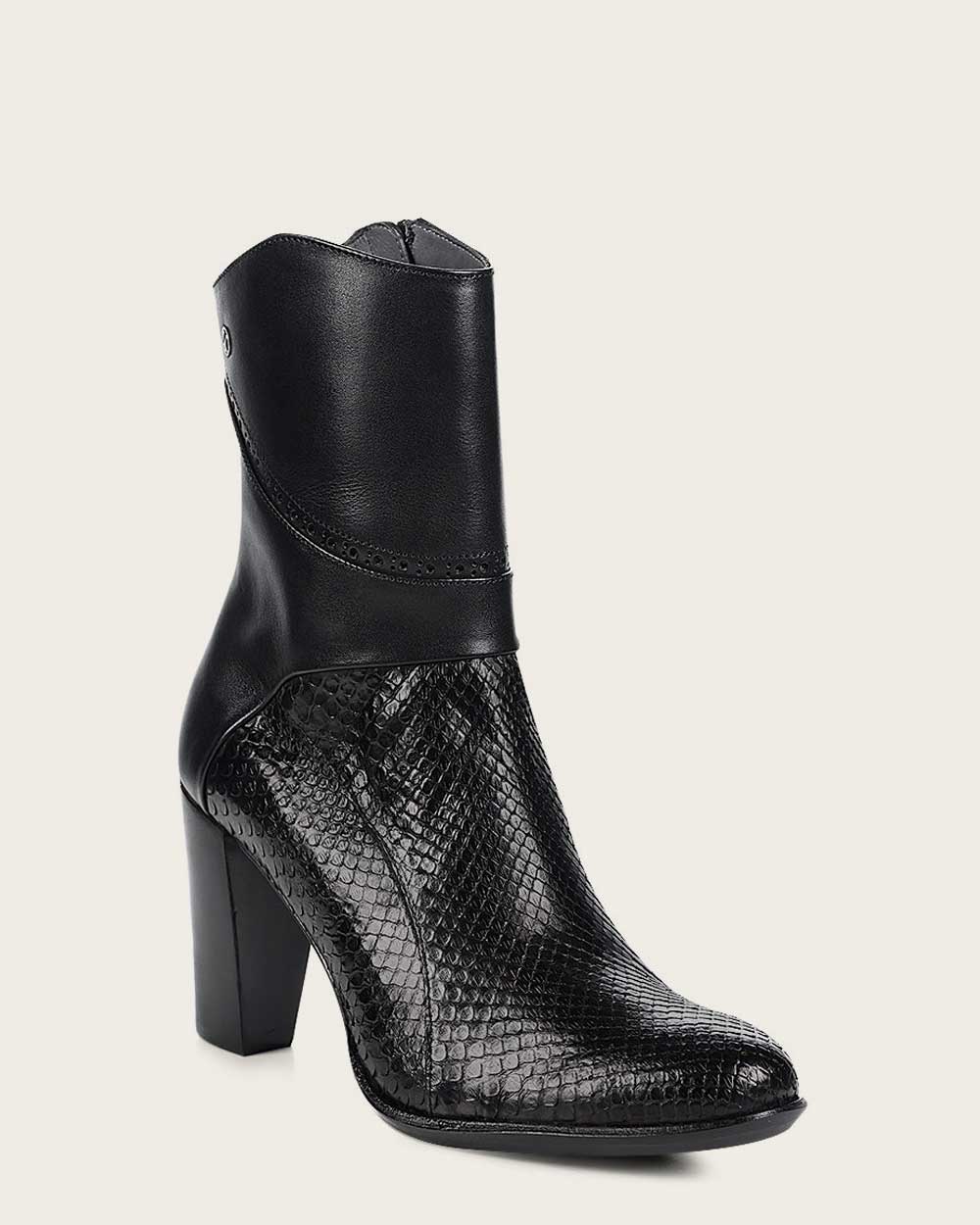 Ankle black python bootie 12 Ankle black python bootie