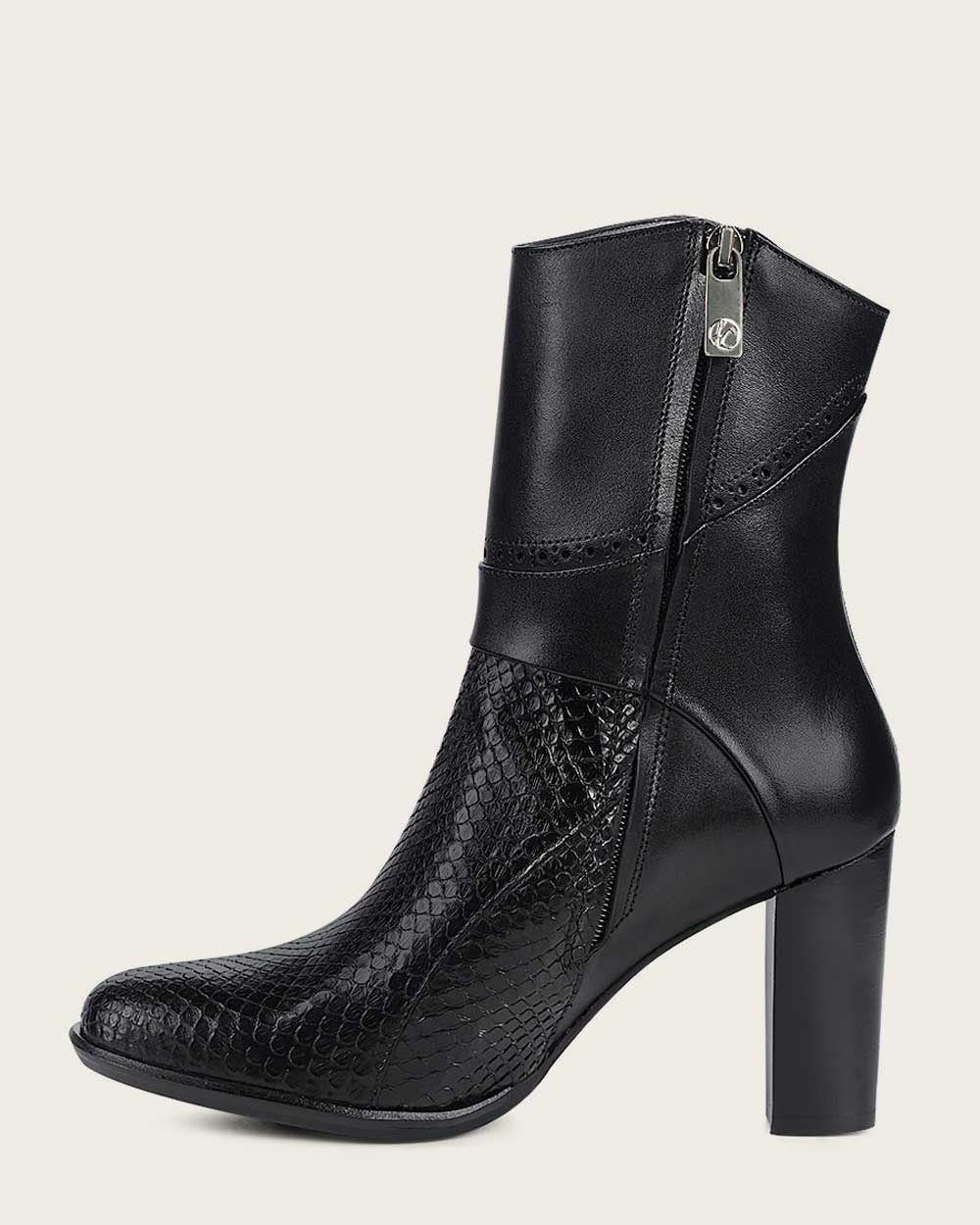 Ankle black python bootie 13 Ankle black python bootie