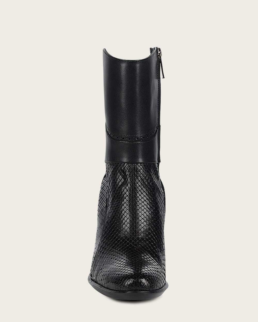Ankle black python bootie 6 Ankle black python bootie
