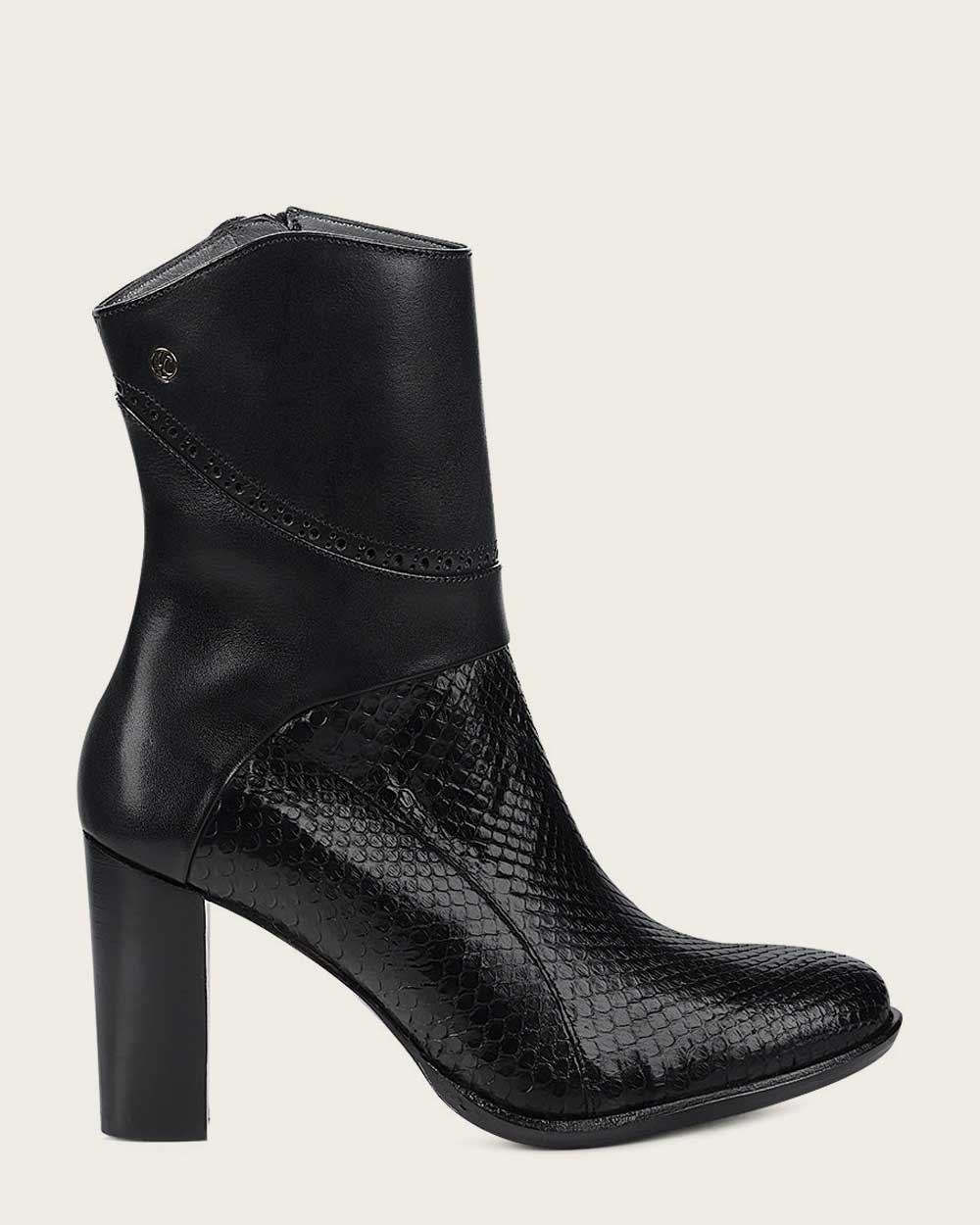 Ankle black python bootie 7 Ankle black python bootie