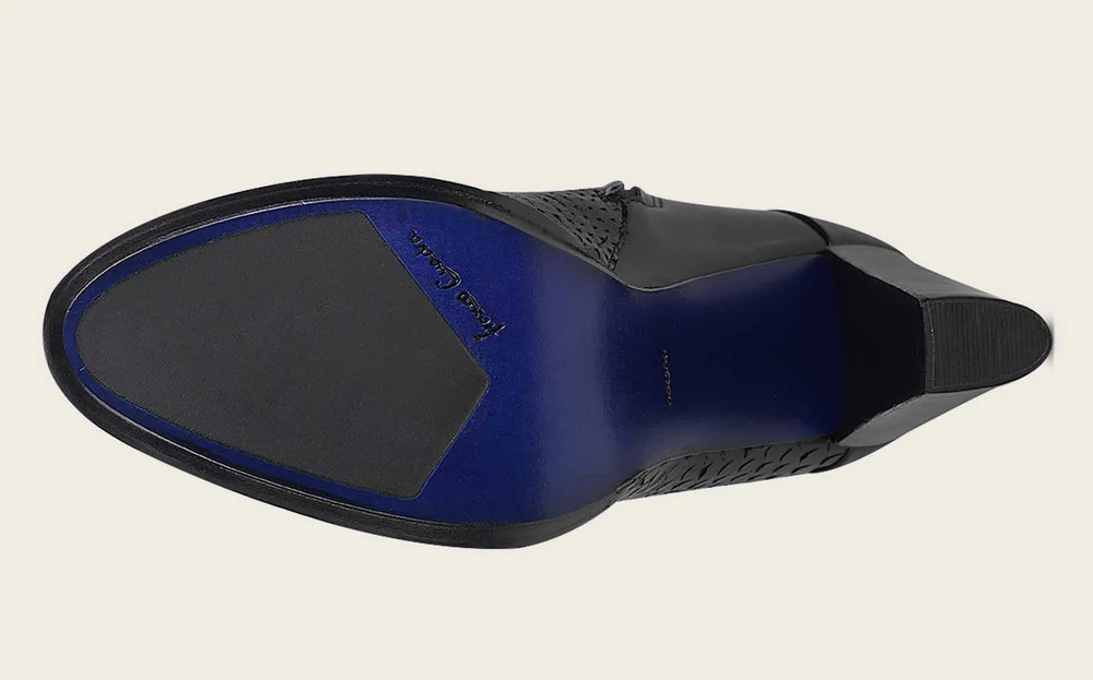 Ankle black python bootie 8 Ankle black python bootie