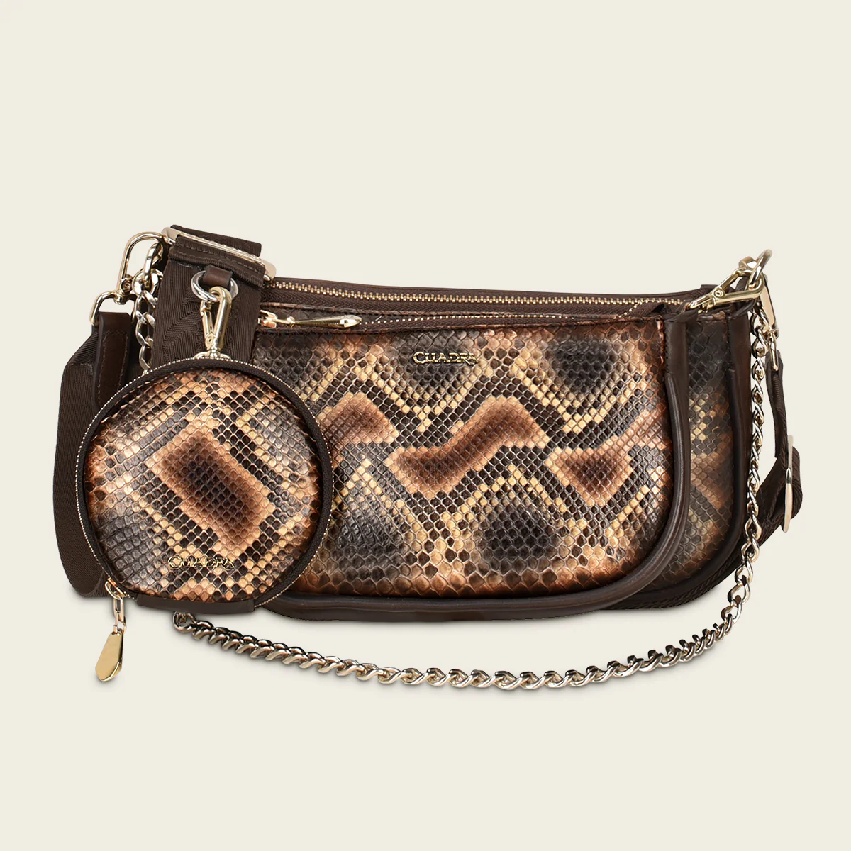 Cuadra Brown Western Fashion Python Tote Bag