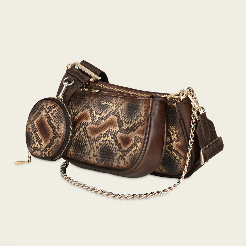 Cuadra Brown Western Fashion Python Tote Bag