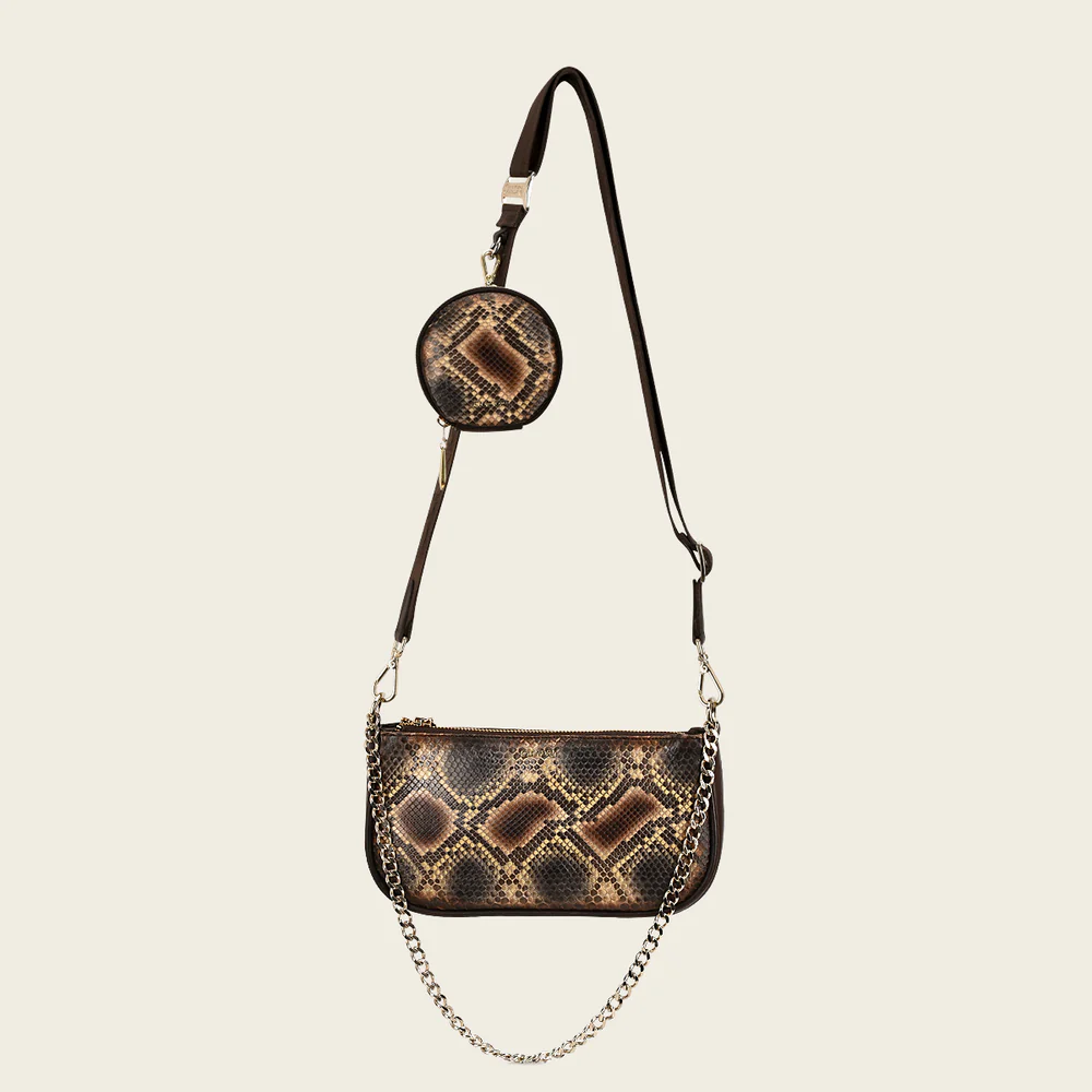 Cuadra Brown Western Fashion Python Tote Bag