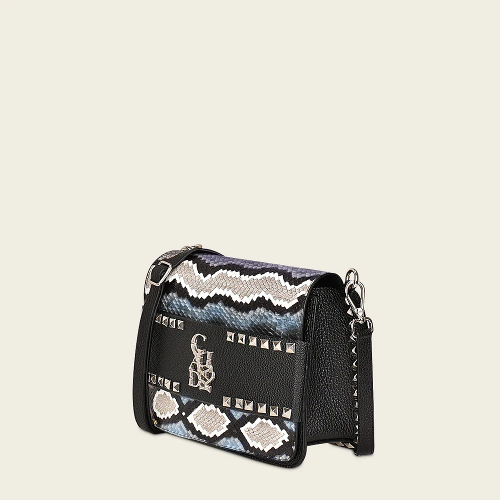 Cuadra Blue Dress Fashion Python Handbag