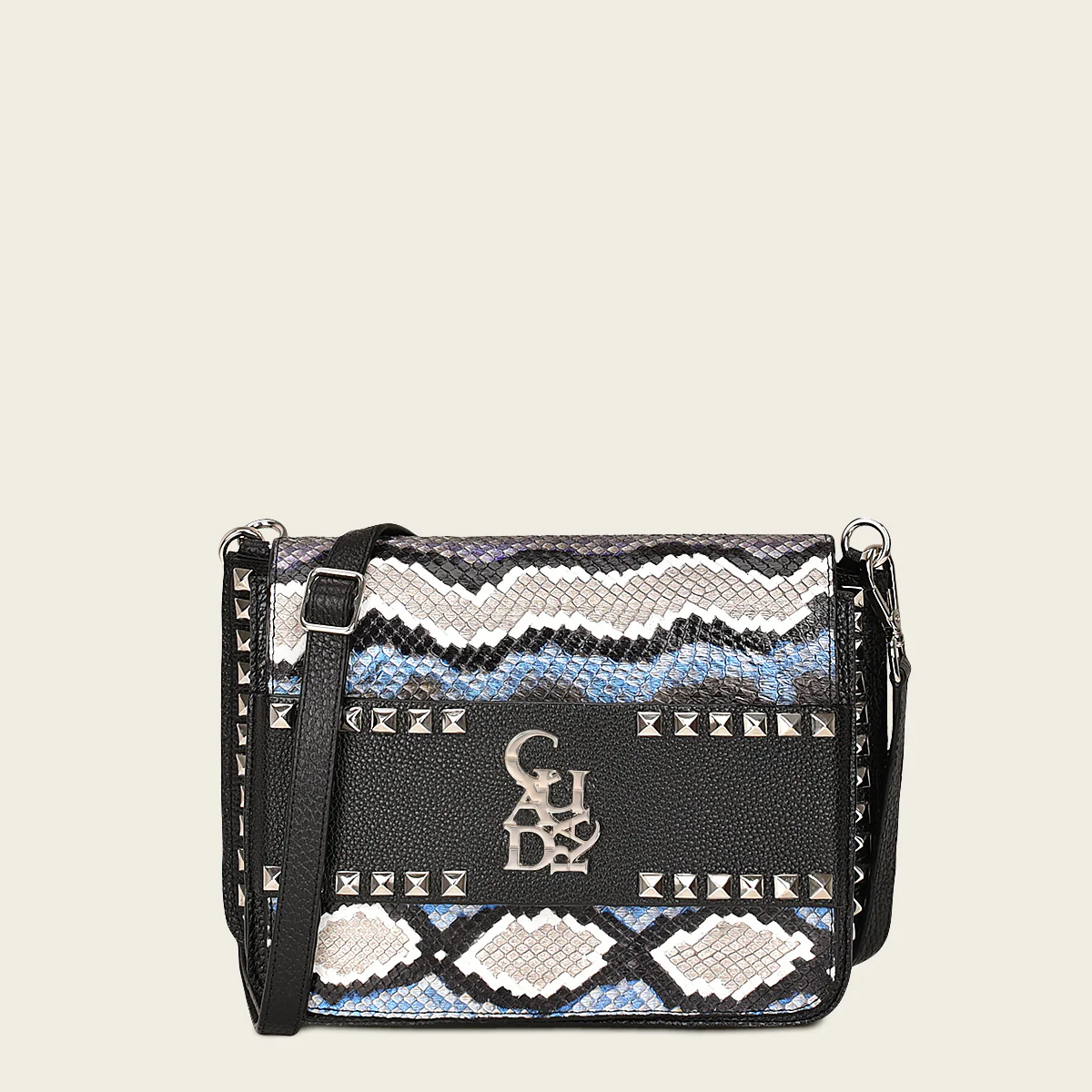 Cuadra Blue Dress Fashion Python Handbag