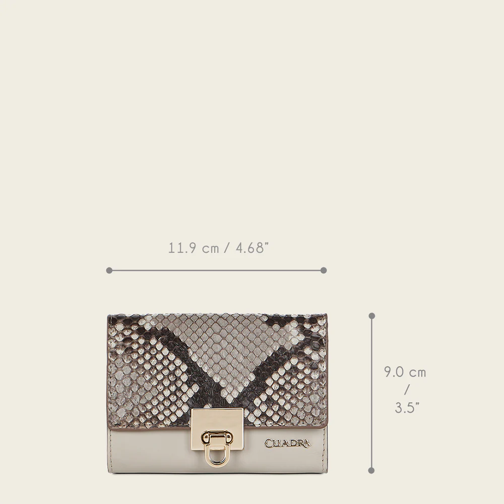 Grey Python Stitched Wallet 14 Grey Python Stitched Wallet