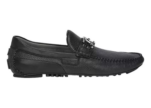 Black Leather Deer-Cowhide Driver Shoe 7 Black Leather Deer-Cowhide Driver Shoe