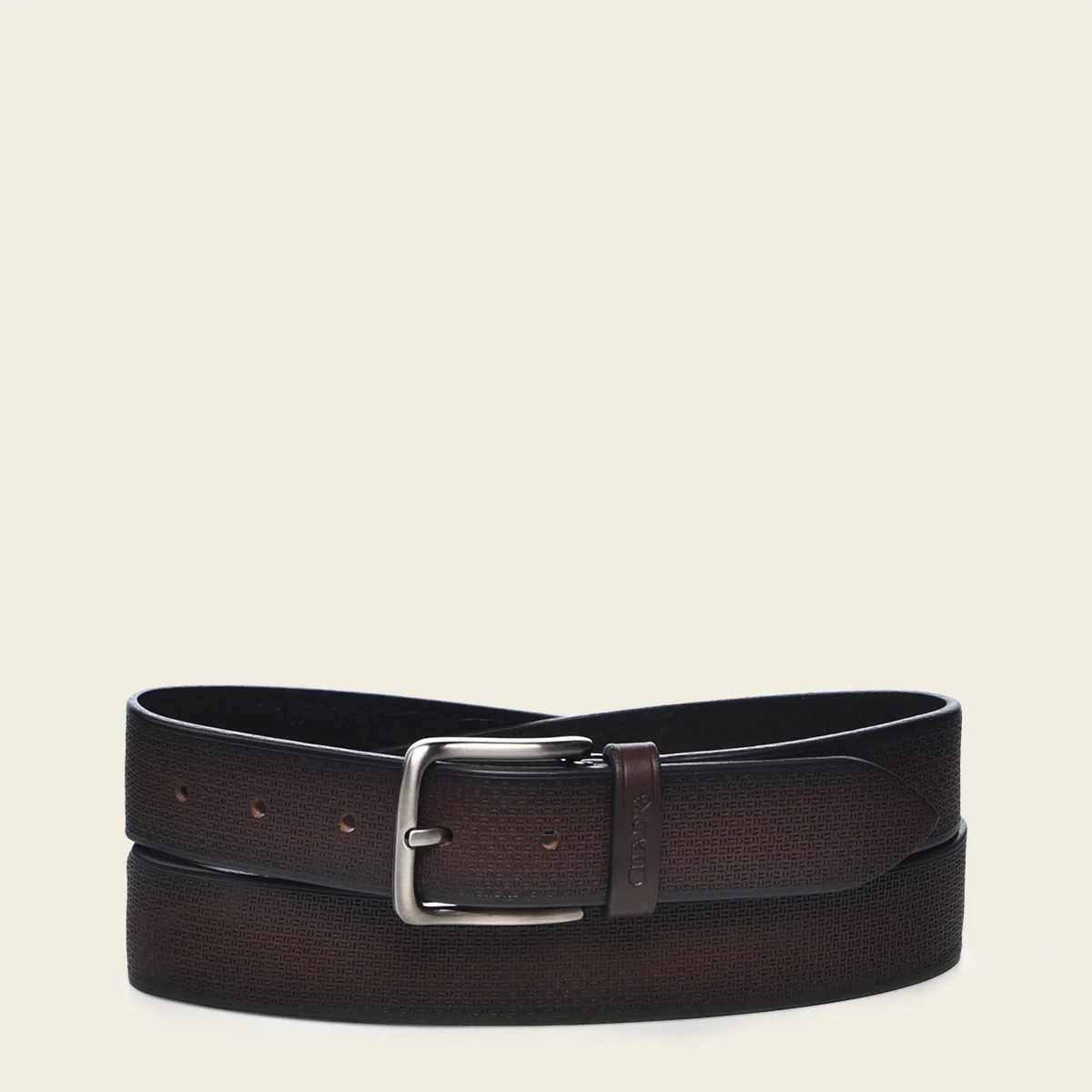 Dark brown casual bovine belt 6 Dark brown casual bovine belt
