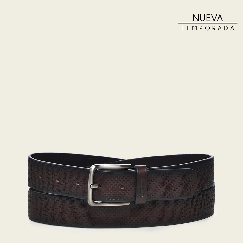 Dark brown casual bovine belt 7 Dark brown casual bovine belt