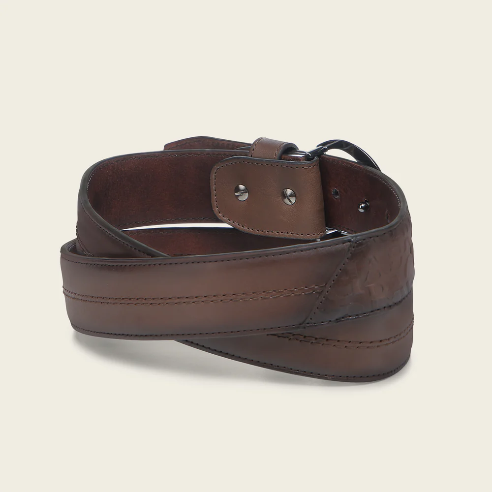 Honey brown bovine belt