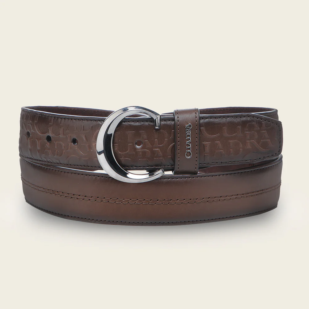 Honey brown bovine belt