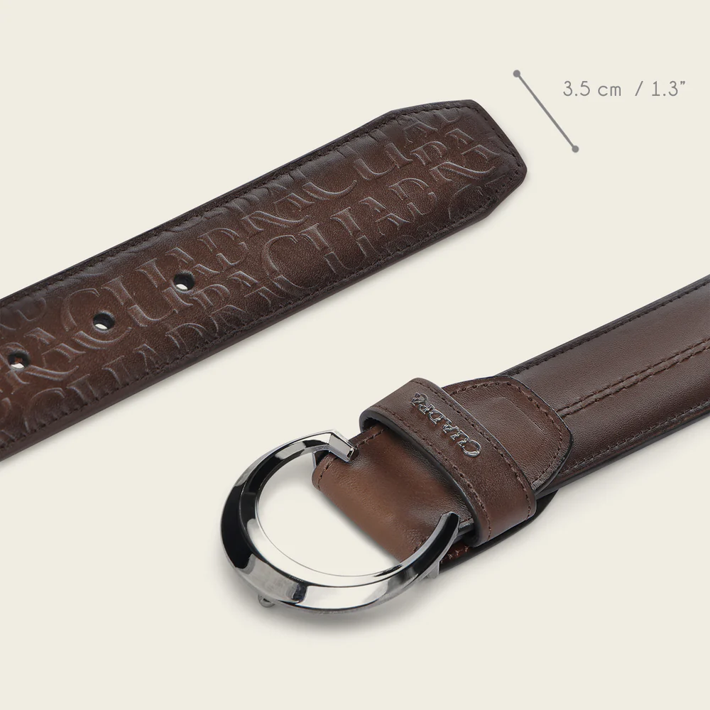 Honey brown bovine belt